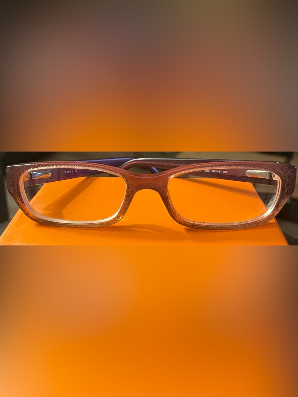 Tory Burch Tortoise Rectangular Reading Glasses - Brown